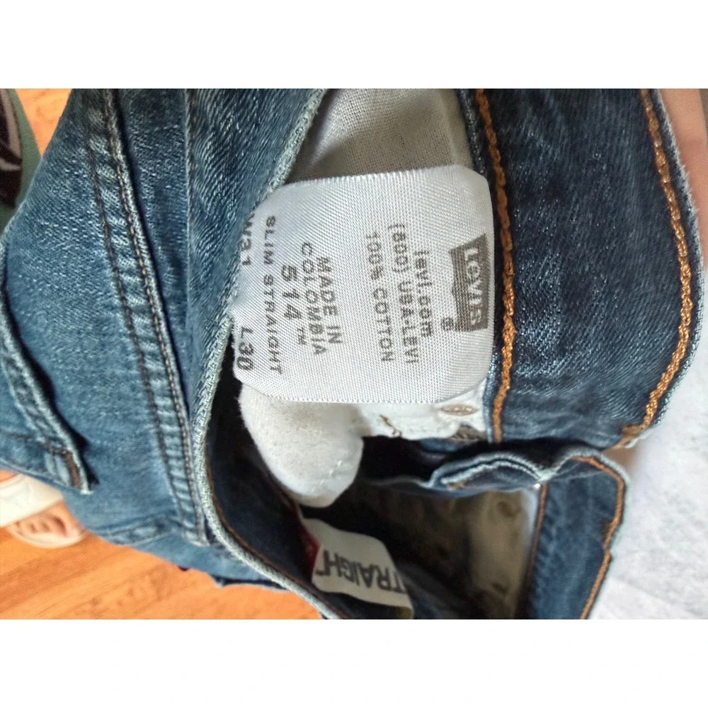 Levis 514 Slim Straight Jeans Mens 31x30 Medium Wash Blue Denim Pants